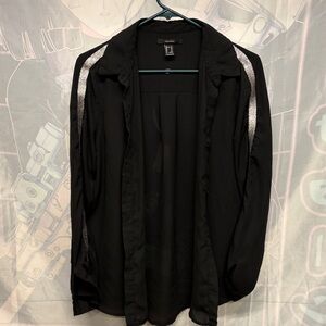 Forever 21 Black Jacket with Silver Accents